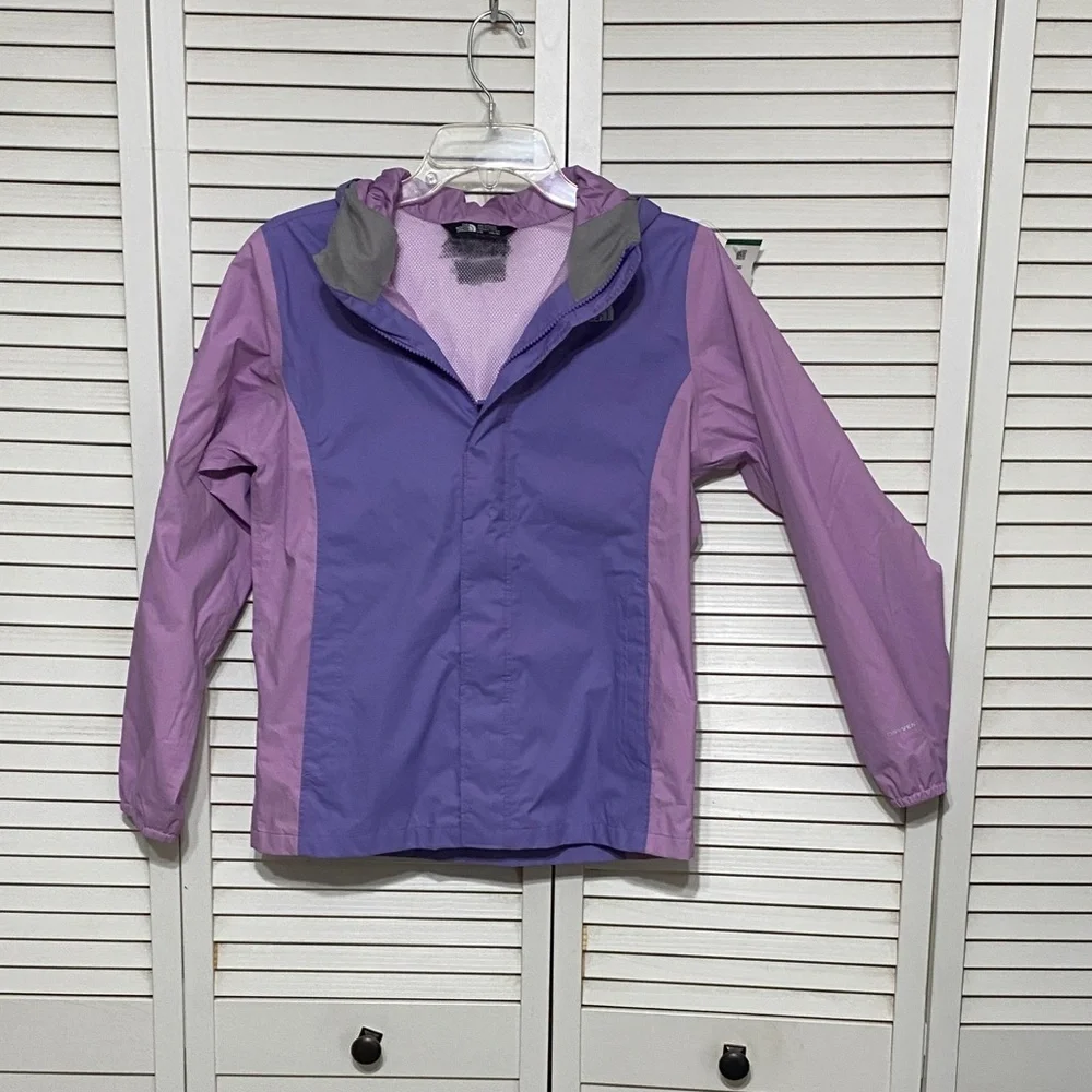 The North Face Two Tone Purple And Pink Lightweight Rain Coat Girls L 14-16